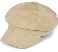 styleBREAKER Casquette Ballon Femme en Tissu uni, Casquette à visière Vintage Style, Casquette Bakerboy Sneaker, Casquette Newsboy 04023076, Couleur:Beige