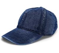 styleBREAKER Casquette Baseball Unisexe en Denim avec Boucle Réglable, Visier Courbée et Aérations, Casquette en Coton Respirant pour Hommes et Femmes, Couleur:Bleu foncé