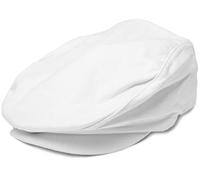 styleBREAKER Casquette Cabrio à Bouton-Pression, Chapeau de Berger Ajustable en Coton Unisexe, Style Flatcap pour Hommes et Femmes, léger et élégant, Blanc