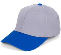 styleBREAKER Casquette de Baseball Unisexe Bicolore Pastel, Casquette à 6 Panneaux Multicolore, Casquette avec Boucle réglable 04023095, Couleur:Gris-Bleu Roi