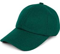 styleBREAKER Casquette de Baseball Unisexe Unicolore Aspect Flanelle avec Laine, Casquette de Baseball 6 Panneaux, Boucle métallique réglable 04023088, Couleur:Vert foncé