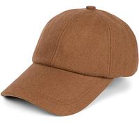 styleBREAKER Casquette de Baseball Unisexe Unicolore Aspect Flanelle avec Laine, Casquette de Baseball 6 Panneaux, Boucle métallique réglable 04023088, Couleur:Cognac