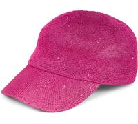styleBREAKER Casquette d'été pour Femmes en Tissu tissé avec Paillettes, Chapeau léger avec Boucle métallique réglable, Couvre-Chef uni pour Plage et Loisirs, Magenta