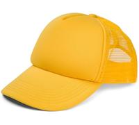 styleBREAKER Casquette en Maille 5 Panneaux Unisexe, Casquette de Camionneur, Casquette de Baseball, Fermeture réglable par clic et Snap 04023007, Couleur:Jaune d'or