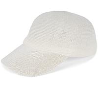 styleBREAKER Casquette en Papier de Paille Unie, Chapeau d'été léger avec Boucle métallique réglable, Casquette Unisexe avec Bandeau Absorbant pour Hommes et Femmes, Couleur:Blanc
