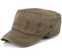 styleBREAKER Casquette Militaire Unisexe Coton,Aspect usé | Casquette vintage usée avec déchirures. Réglable par clip, tour de tête 54-58 cm. Visière 6 cm. Bandeau intégré.