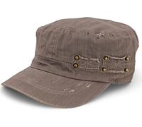 styleBREAKER Casquette Militaire Unisexe Effet Usé Vintage | Casquette Army réglable en Coton | Casquette Visière Look Usé pour Hommes et Femmes, Couleur:Taupe