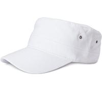 styleBREAKER Casquette Militaire Unisexe en Coton Canvas, Chapeau à visière incurvée, Ajustable pour Hommes et Femmes, Style Pratique et Tendance pour Toutes Les Occasions, Blanc
