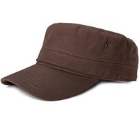 styleBREAKER Casquette Militaire Unisexe en Coton Canvas, Chapeau à visière incurvée, Ajustable pour Hommes et Femmes, Style Pratique et Tendance pour Toutes Les Occasions, Marron foncé