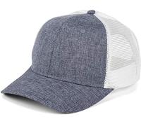 styleBREAKER Casquette Unisexe à 6 pans à Boutons-Pression, tachetée avec Insert de Maille à l'arrière, Casquette de Baseball, Base-Capsule, réglable 04023079, Couleur:Jeansblau Meliert/Weiß