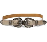 styleBREAKER Ceinture avec boucle double agrémentée style western, B-low Belt, réglable, femmes 03010085, taille:95cm, couleur:Or antique