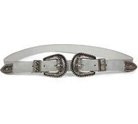 styleBREAKER Ceinture avec boucle double agrémentée style western, B-low Belt, réglable, femmes 03010085, taille:90cm, couleur:Gris clair
