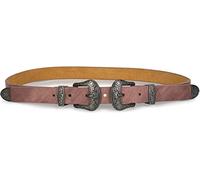 styleBREAKER Ceinture avec boucle double agrémentée style western, B-low Belt, réglable, femmes 03010085, taille:100cm, couleur:Vieux rose noir