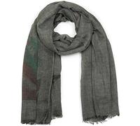 styleBREAKER châle avec imprimé plume, style bobo, franges, femme 01017066, couleur:Gris foncé