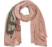 styleBREAKER châle avec imprimé plume, style bobo, franges, femme 01017066, couleur:Vieux rose-