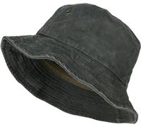 styleBREAKER Chapeau de pêcheur Unisexe uni en Aspect Vintage lavé, Chapeau Seau, Chapeau de Soleil en Tissu uni 04025045, Couleur:Gris foncé