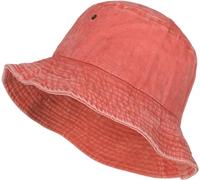 styleBREAKER Chapeau de pêcheur Unisexe uni en Aspect Vintage lavé, Chapeau Seau, Chapeau de Soleil en Tissu uni 04025045, Couleur:Terracotta