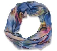 styleBREAKER Echarpe à boucles pour femmes en style de blocage de couleurs multicolores, écharpe tube multicolore multicolore, écharpe 01017136