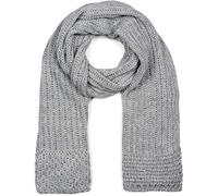 styleBREAKER Écharpe longue en tricot pour dames avec côtes et motif de tricot perlé, écharpe chaude en tricot d'hiver Unicolore 01018164, couleur:Gris clair