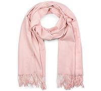 styleBREAKER Écharpe longue unisexe unie avec franges, châle d'hiver chaud, tissu doux en viscose 01017104, Rose-