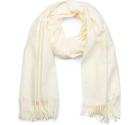styleBREAKER Écharpe longue unisexe unie avec franges, châle d'hiver chaud, tissu doux en viscose 01017104, Crème