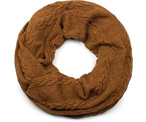 styleBREAKER écharpe loop à mailles fines avec motif tressé, écharpe d'hiver, écharpe tricotée, unisexe 01018151