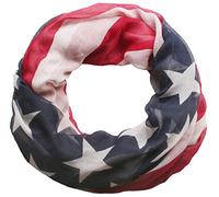 styleBREAKER Écharpe loop drapeau USA,viscose 90x95cm, Loop/Echarpe tubul