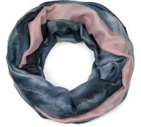 styleBREAKER Écharpe loop femme dégradé aquarelle viscose,Noir-Gris