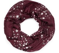 styleBREAKER Écharpe Loop Femme Étoiles Métallisées 89x75cm | Snood en mélange coton-viscose, 2-3 tours, imprimé tendance, toucher doux.