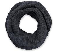 styleBREAKER écharpe loop tricotée à carreaux, mailles fines unies, écharpe d'hiver, unisexe 01018154, couleur:Gris foncé