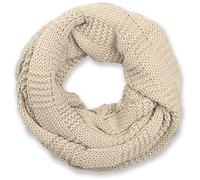styleBREAKER écharpe loop tricotée avec motif patenté, mailles fines unies, écharpe d'hiver, unisexe 01018152, couleur:Beige