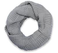 styleBREAKER écharpe loop tricotée avec motif patenté, mailles fines unies, écharpe d'hiver, unisexe 01018152, couleur:Gris clair