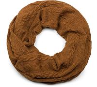 styleBREAKER Écharpe loop unisexe maille fine torsadée 80x39cm,Cognac