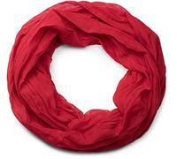 styleBREAKER Écharpe loop unisexe unie viscose 77x46cm,Rouge