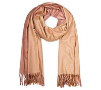 styleBREAKER Echarpe pour femmes avec dégradé de 2 couleurs et franges, étole chaude d'hiver multicolore, aspect ombré, 01017147, couleur:Chameau-marron