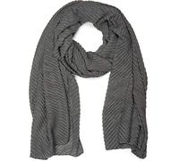 styleBREAKER Écharpe pour femmes avec surface finement plissée, légère et élégante, offrant un look sophistiqué avec des plis fluides, polyvalente, douce et confortable, 96 x 192 cm, Gris foncé