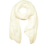 styleBREAKER Écharpe pour femmes avec surface finement plissée, légère et élégante, offrant un look sophistiqué avec des plis fluides, douce et confortable, 96 x 192 cm, Blanc (blanc crème)