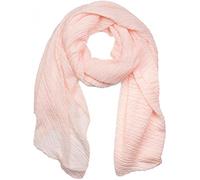 styleBREAKER Écharpe pour femmes avec surface finement plissée, légère et élégante, offrant un look sophistiqué avec des plis fluides, polyvalente, douce et confortable, 96 x 192 cm, Abricot