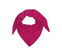 styleBREAKER Écharpe triangle pour femmes en maille douce avec motif en grains de riz, uni, en mélange de laine, fabriquée en Italie, dimensions 190 x 72 cm, Fuschia
