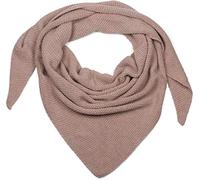 styleBREAKER Écharpe triangle pour femmes en maille douce avec motif en grains de riz, uni, en mélange de laine, fabriquée en Italie, dimensions 190 x 72 cm, Vieux rose-