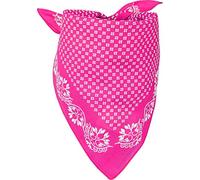 styleBREAKER Écharpe triangulaire pour dames en coton avec motif floral, écharpe multifonctionnelle, bandana 01016201, couleur:Pink-blanc