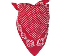 styleBREAKER Écharpe triangulaire pour dames en coton avec motif floral, écharpe multifonctionnelle, bandana 01016201, couleur:Rouge-blanc