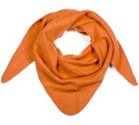 styleBREAKER Écharpe triangulaire tricotée pour femme, grande, unie et chinée | Douce et chaude pour l'hiver | Écharpe tricotée en viscose et laine pour des looks douillets., Orange