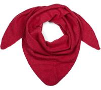 styleBREAKER Écharpe triangulaire tricotée pour femme, grande, unie et chinée | Douce et chaude pour l'hiver | Écharpe tricotée en viscose et laine pour des looks douillets., Rouge