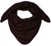 styleBREAKER Écharpe triangulaire tricotée pour femme, grande, unie et chinée | Douce et chaude pour l'hiver | Écharpe tricotée en viscose et laine pour des looks douillets., Marron foncé