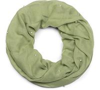 styleBREAKER Écharpe tube femme en mélange de coton à perles,Olive