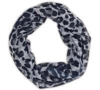 styleBREAKER Écharpe tube femme motif léopard,Gris-noir