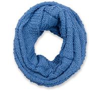 styleBREAKER Écharpe tube tricot unisexe motif carreaux hiver,Bleu