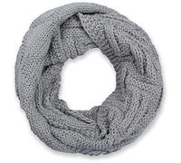 styleBREAKER Écharpe tube unisexe en tricot,motif côtes, Gris clair
