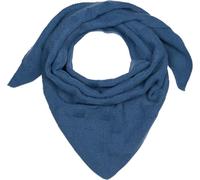 styleBREAKER Femme XXL Écharpe Triangle Unique avec motif tricoté en damier, Maxi Écharpe, Chiffon Chaud Hiver 01020047, couleur: Bleu jeans